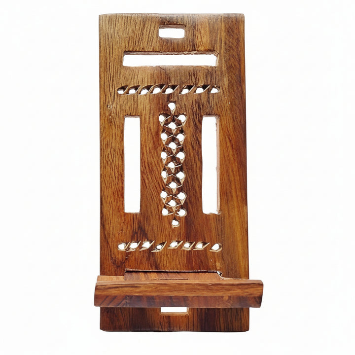 Adjustable Wooden Mobile Stand – Sheesham Wood
