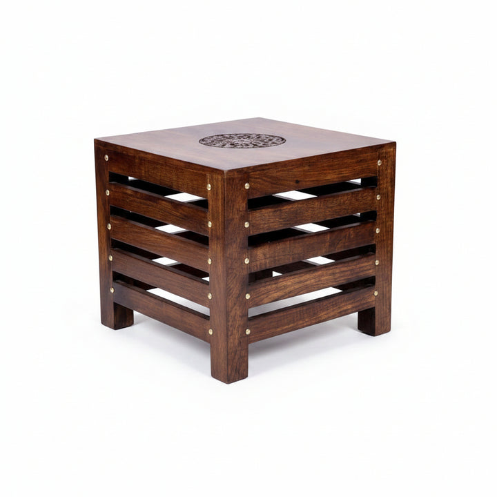 Antique Wooden Side Table (Square)