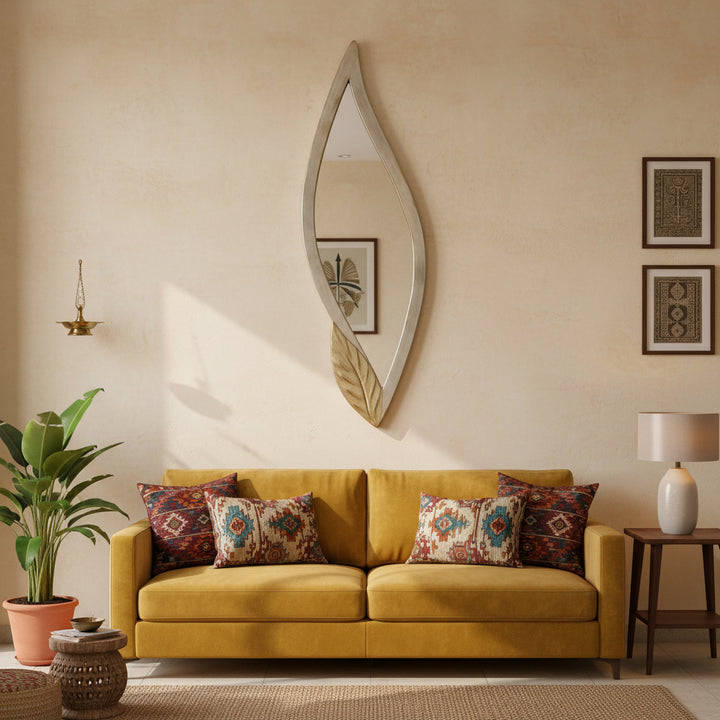 Sylvan Dual-Tone Vintage Oval Wall Mirror Frame (Frame Only)