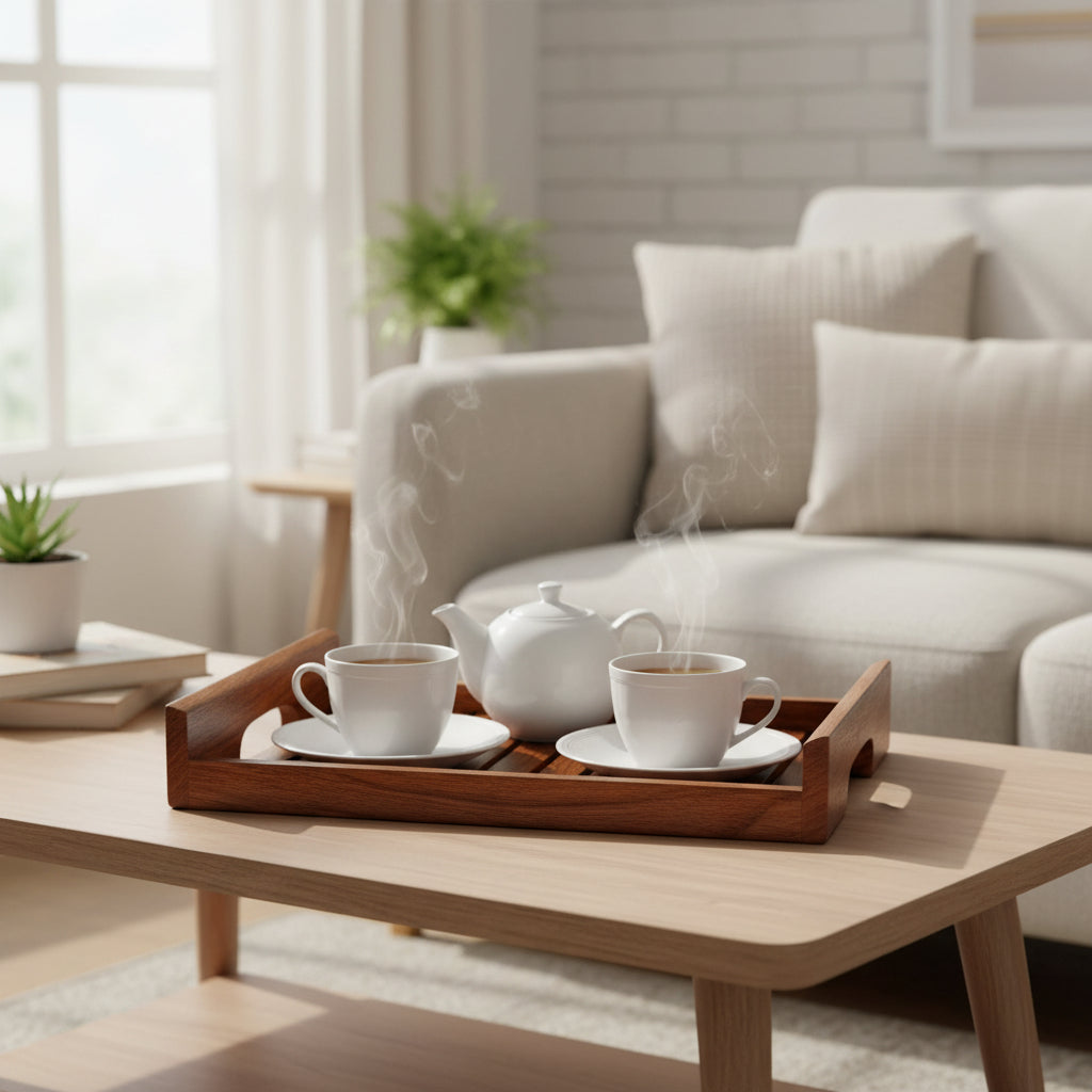 Handmade Wooden Serving Tray – Sheesham Wood