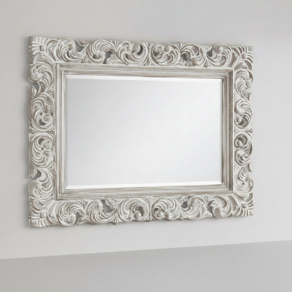 The Sylvan Handcrafted White Antique Wall Frame (Frame Only)