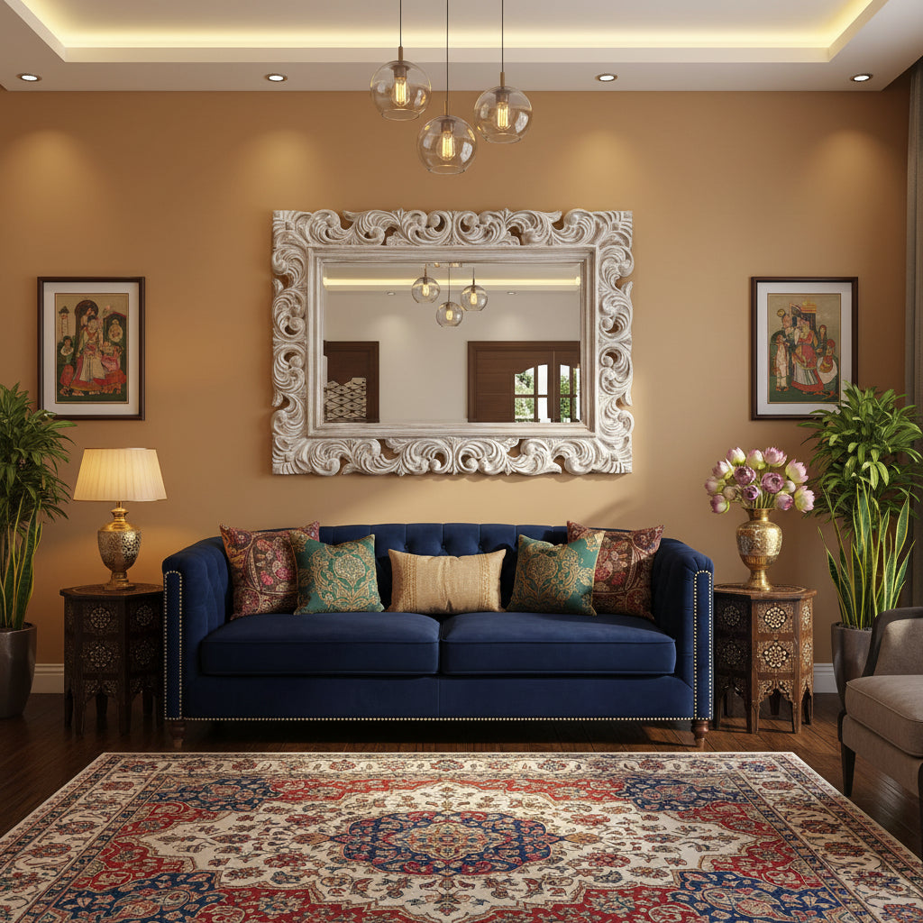 The Sylvan Handcrafted White Antique Wall Frame (Frame Only)