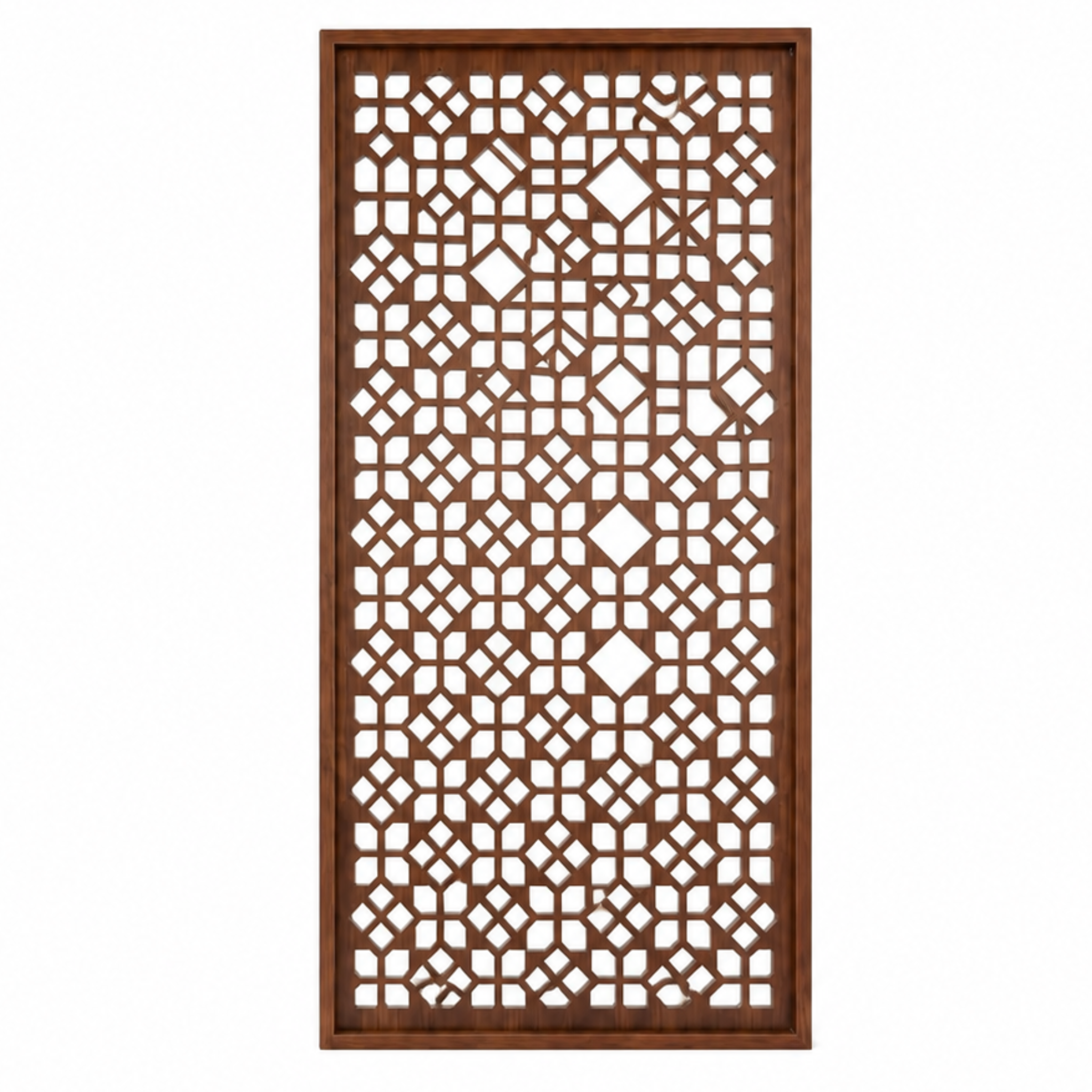 Wooden Room Divider – Teak Finish (6×4 ft) 