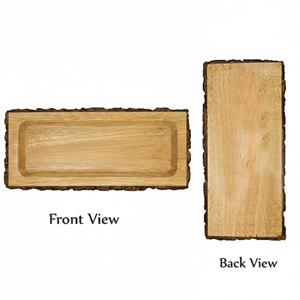 Handcrafted Rectangular Mango Wood Nested Platter