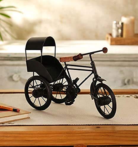 Decorative Wooden Cycle Showpiece – Black