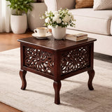 Wooden Accent Stool & End Table