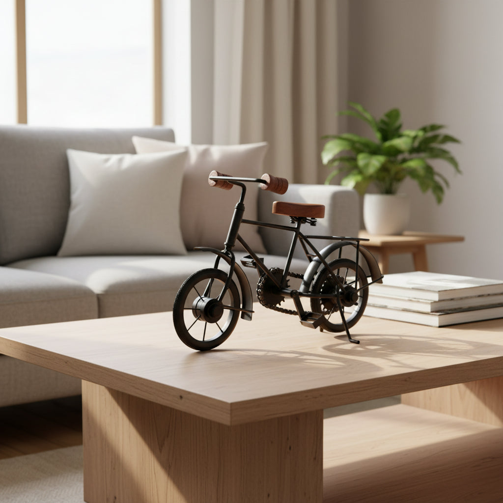 Wooden Decorative Cycle Showpiece – Black