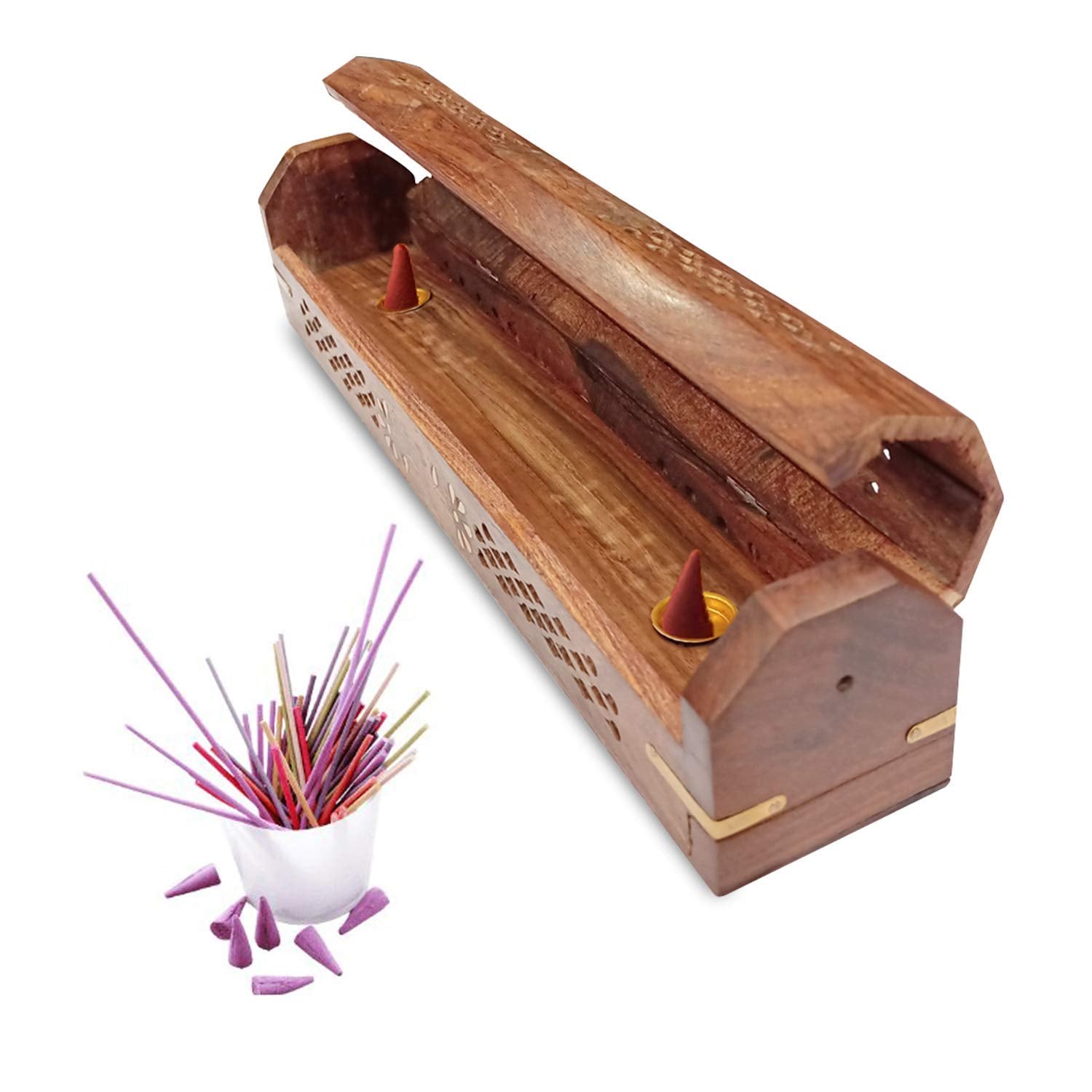 Incense Stick Wooden Holder 2 pcs Set