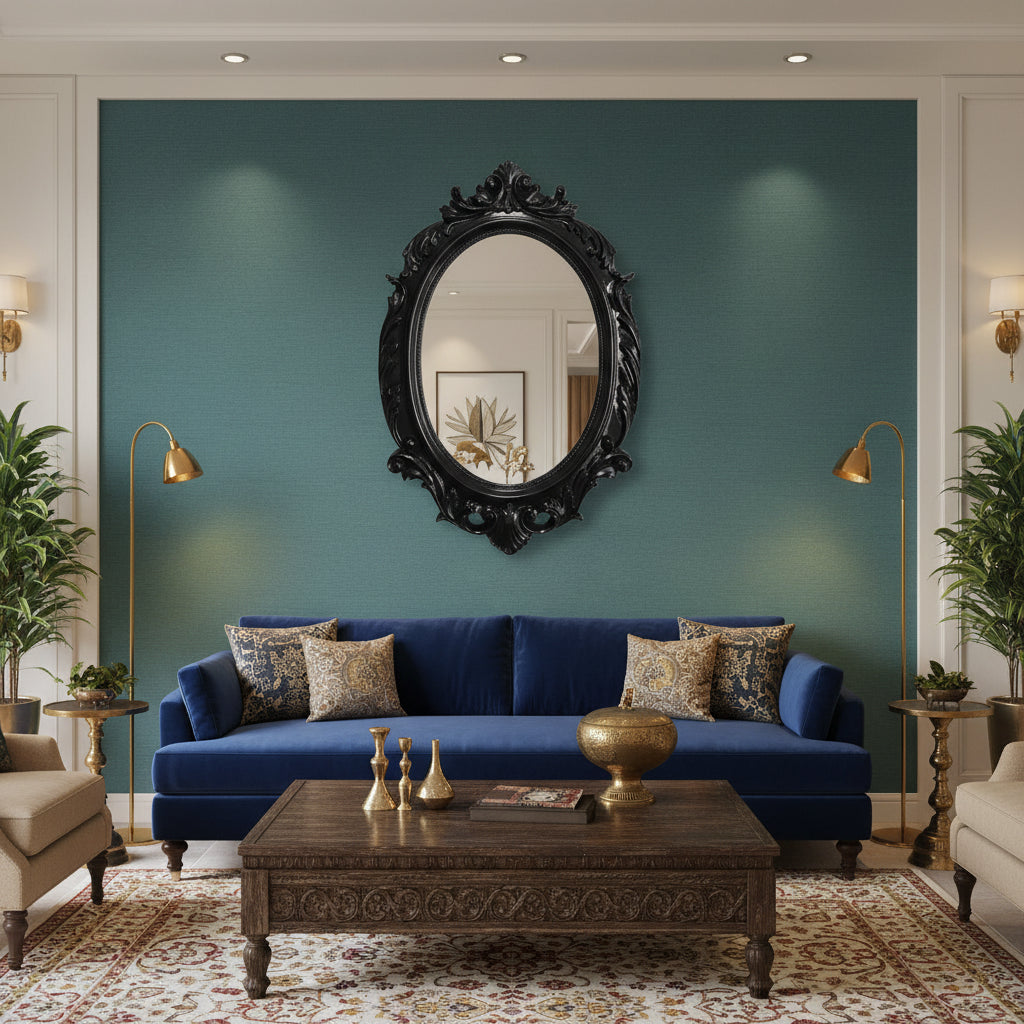 Oval Shape Vanity Wall Mirror Frame (Frame Only)