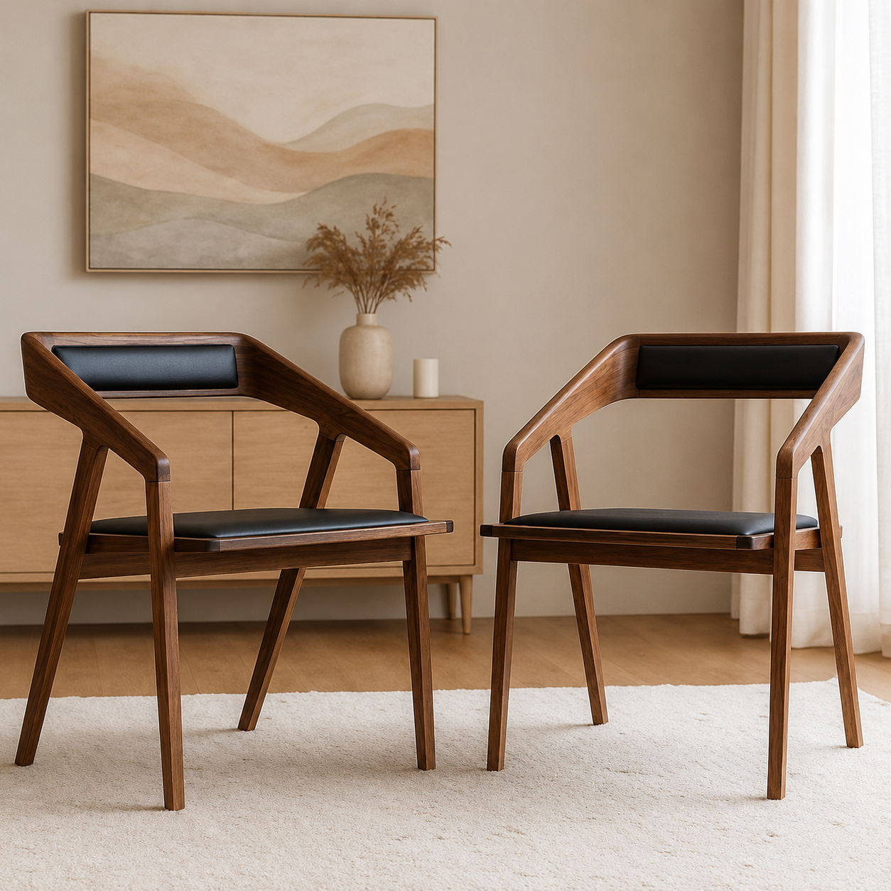 Modern Sheesham Wood Dining & Office Chair