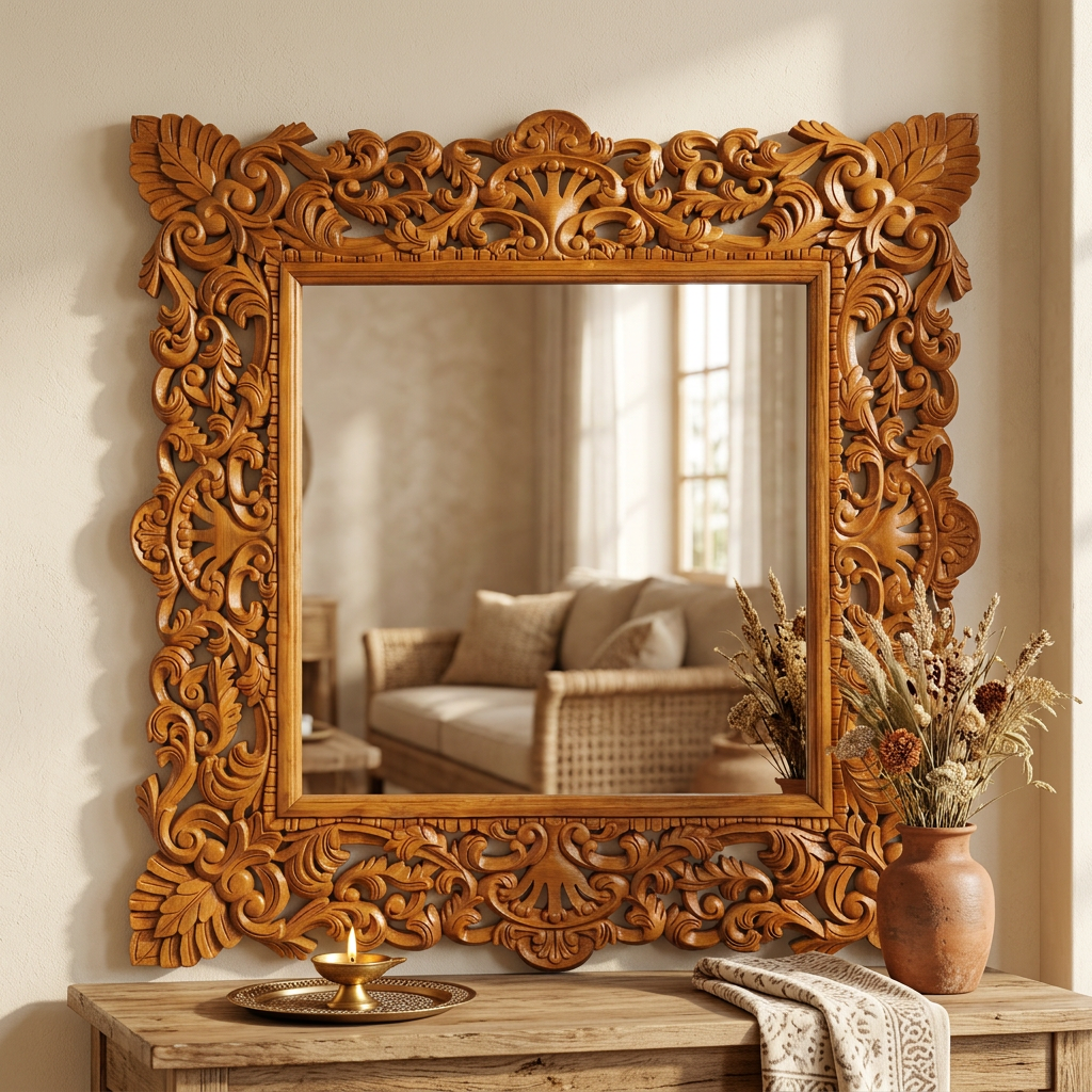 Classic Carved Wood Mirror (Frame Only) 