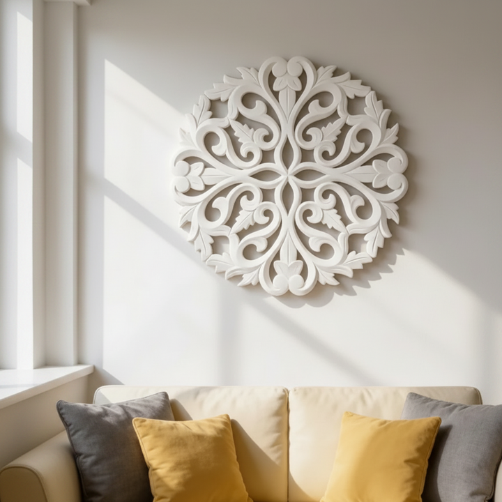 Round Wooden Wall Panel – 60 cm