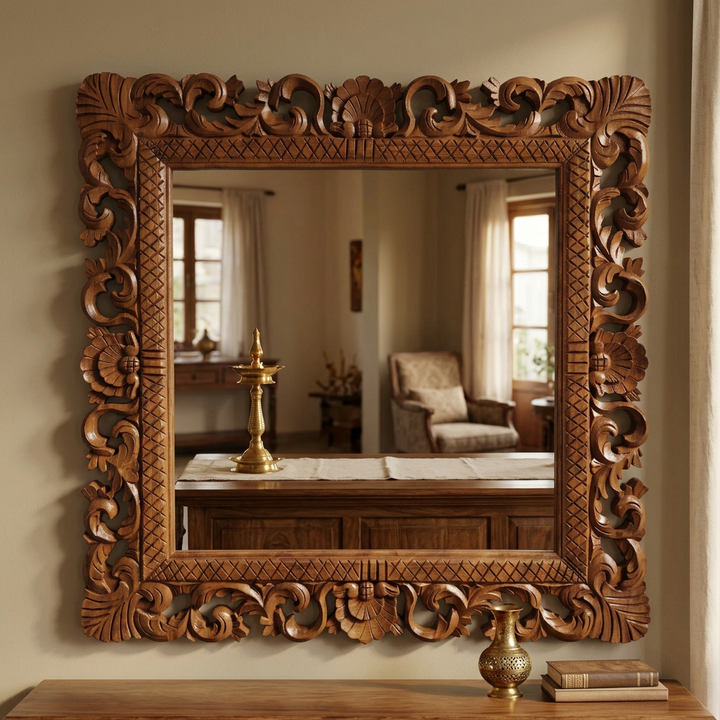 Heritage Square Wood Mirror (Frame only) 