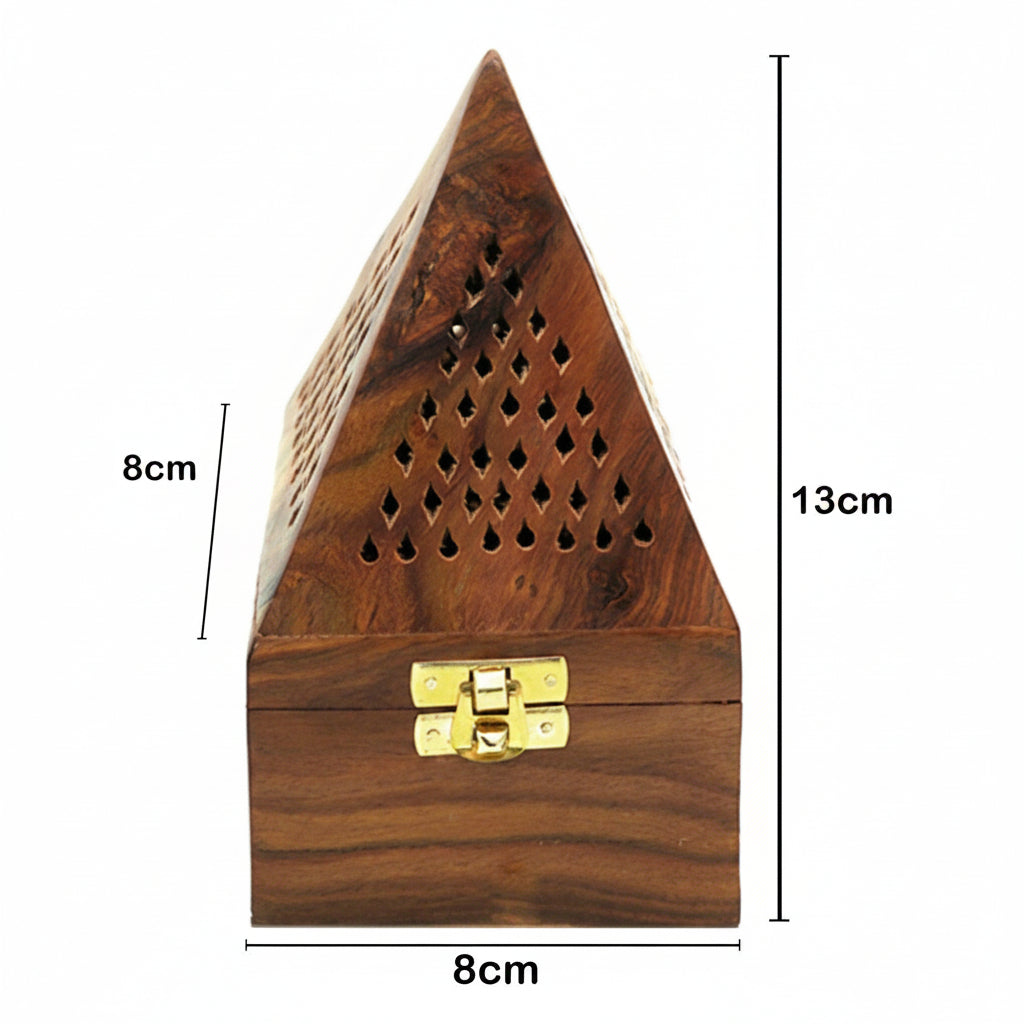 Handcrafted Sheesham Wood Agarbatti & Dhoop Incense Holder