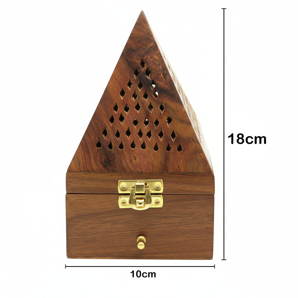 Handcrafted Sheesham Wood Agarbatti & Dhoop Incense Holder