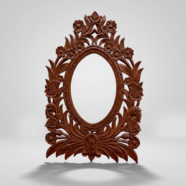 Royal Carved Wooden Mirror (Frame Only) 