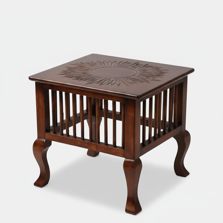 Handcrafted Wooden Accent Stool