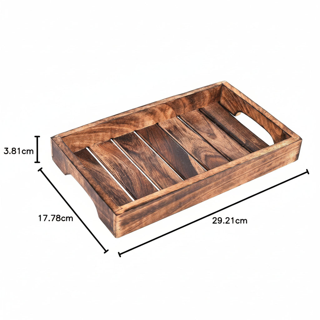 Wooden Serving Tray – Natural Finish