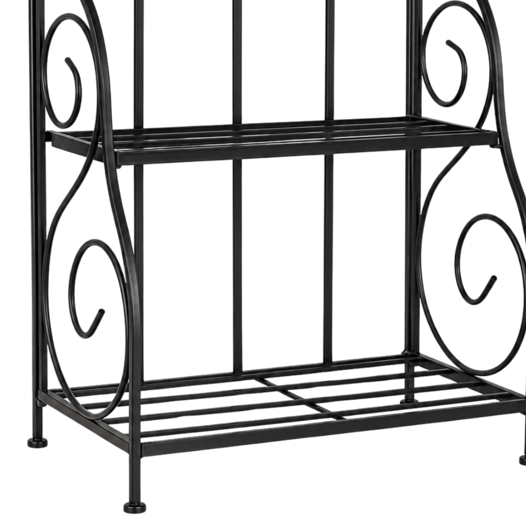 2-Tier Iron Spice Shelf Rack – Brown
