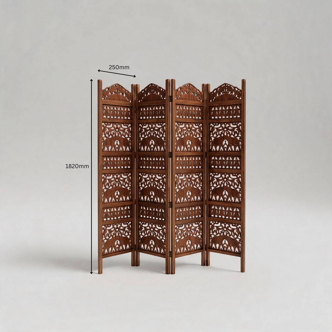 4-Panel Wooden Room Divider – Melamine Finish
