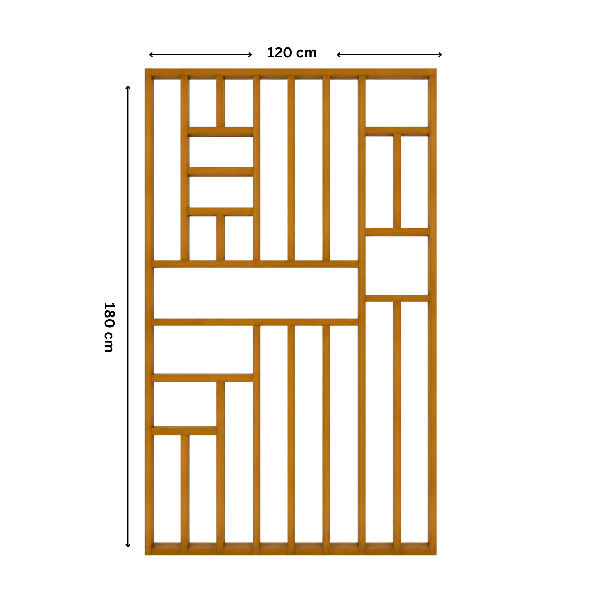 Wooden Room Divider with Display Rack (6×4 ft)
