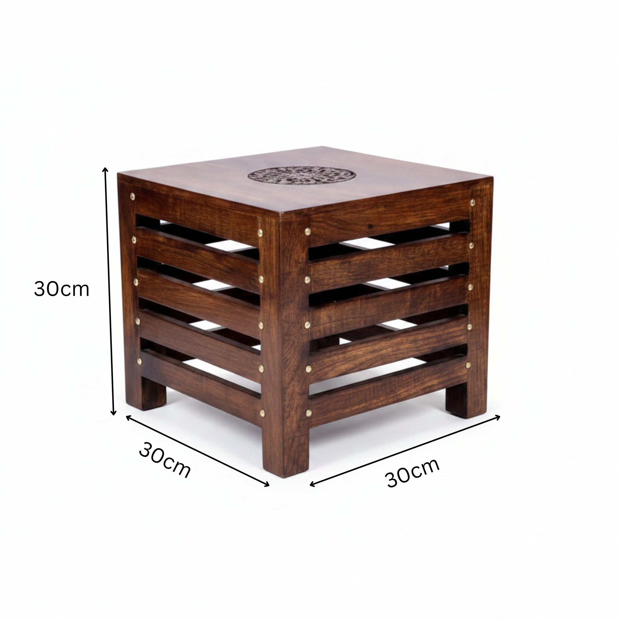 Antique Wooden Side Table (Square) 