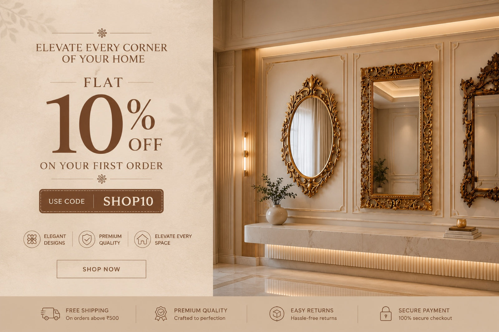 Hand-carved wooden mirror frames — Sylvan Handicrafts