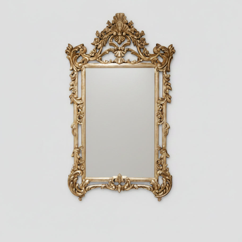 Royal Antique Golden Wooden Carved Mirror Frame