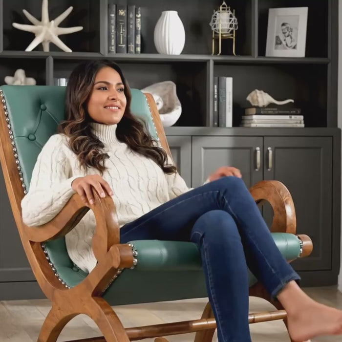 Women enjoying rocking chair