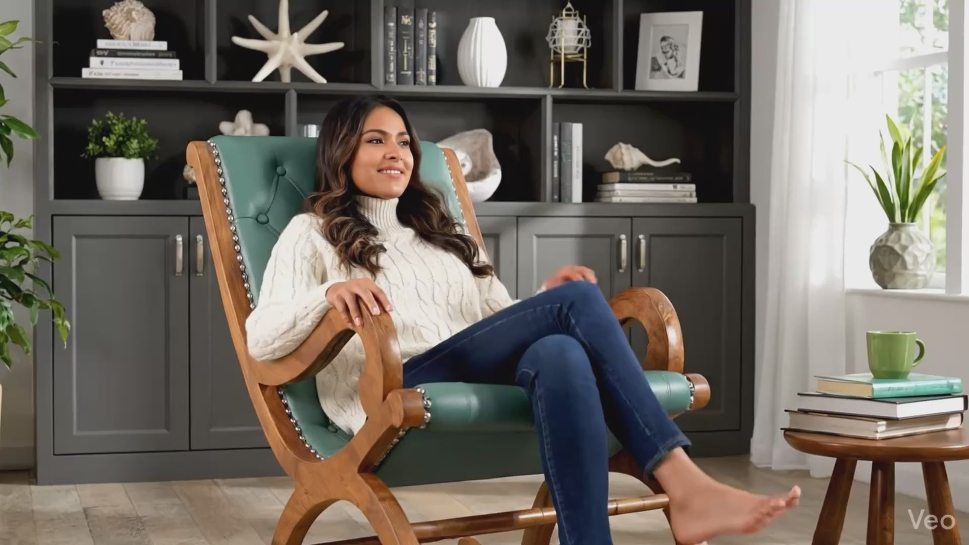 Women enjoying rocking chair