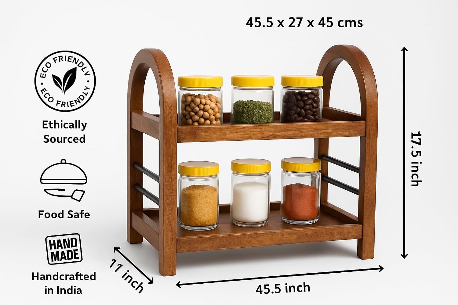 Multipurpose wooden storage organizer