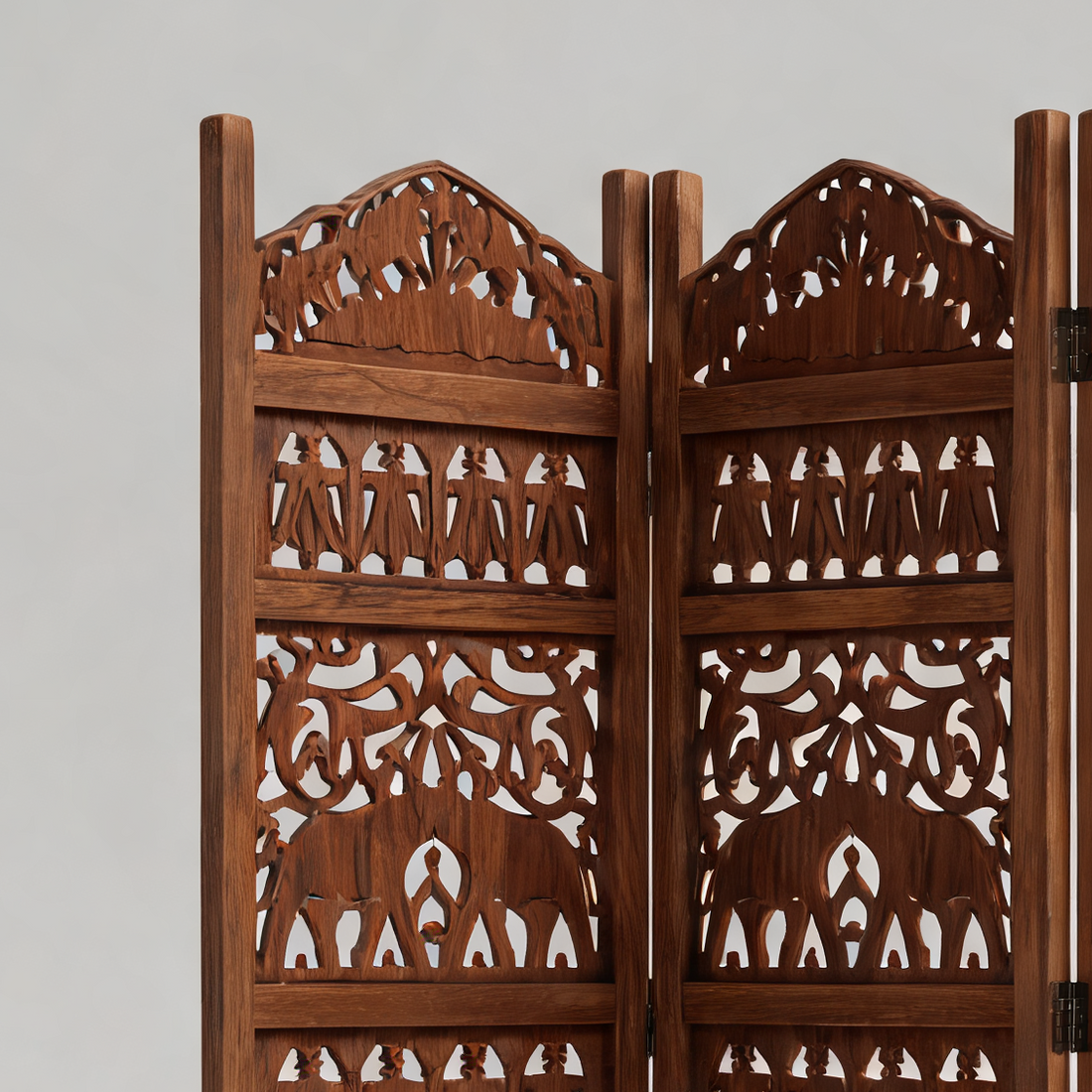 4-Panel Wooden Room Divider – Melamine Finish